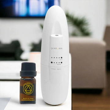 DiAroma Plug in Waterless Diffuser with Free My Way Zen- Fragrance Diffuser Waterless Diffuser for Essential Oil Wall Diffuser Plug in- Up to 500 Sq.Ft | Essential Oil Aromatherapy Diffuser (White)