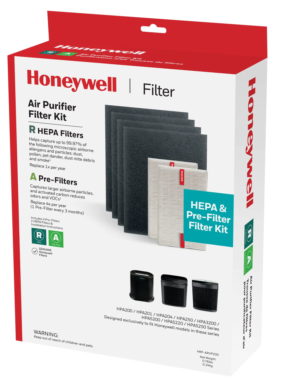 Honeywell True HEPA Filter Value Combo Pack for HPA200 Series Air Purifiers
