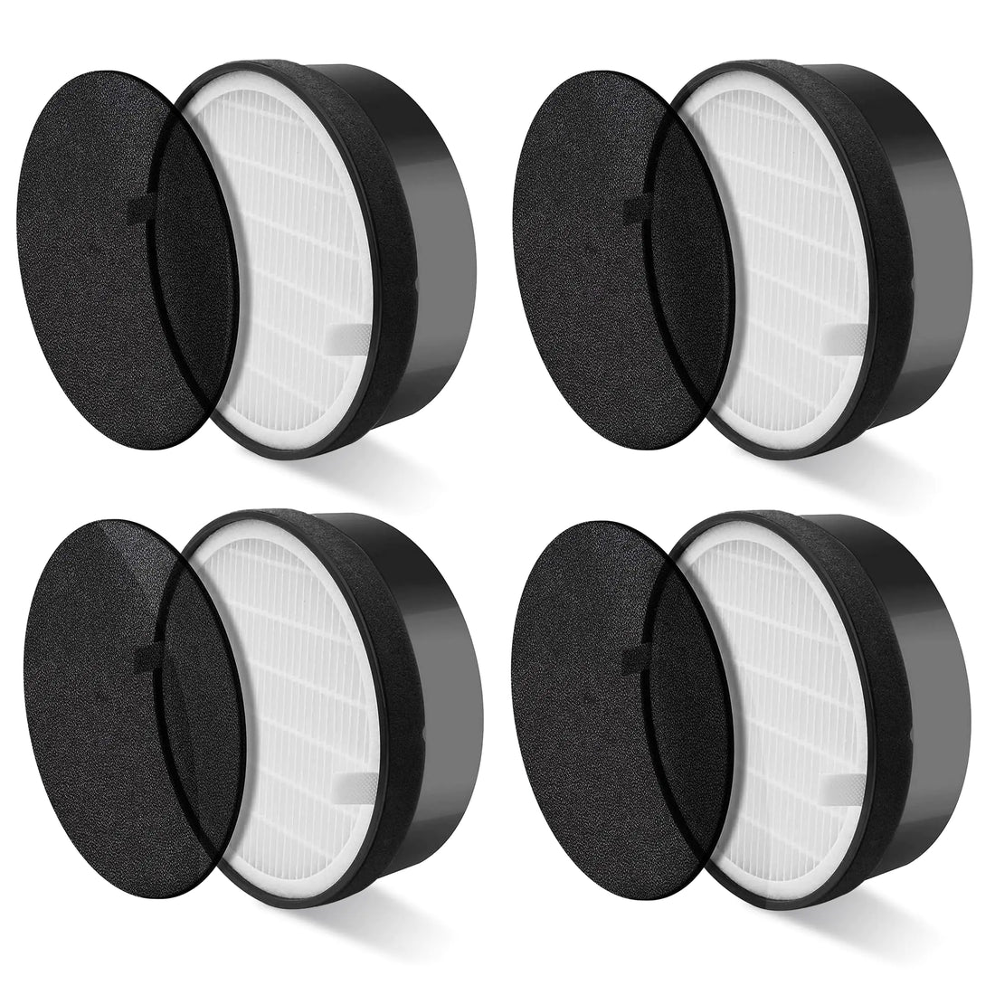 LV-H132 Replacement Filter for LEVOIT LV-H132 Air Puifier 3-in-1 Nylon Pre-Filter H13 True HEPA Filter High-Efficiency Activated Carbon Filter Part # LV-H132-RF 4 Pack
