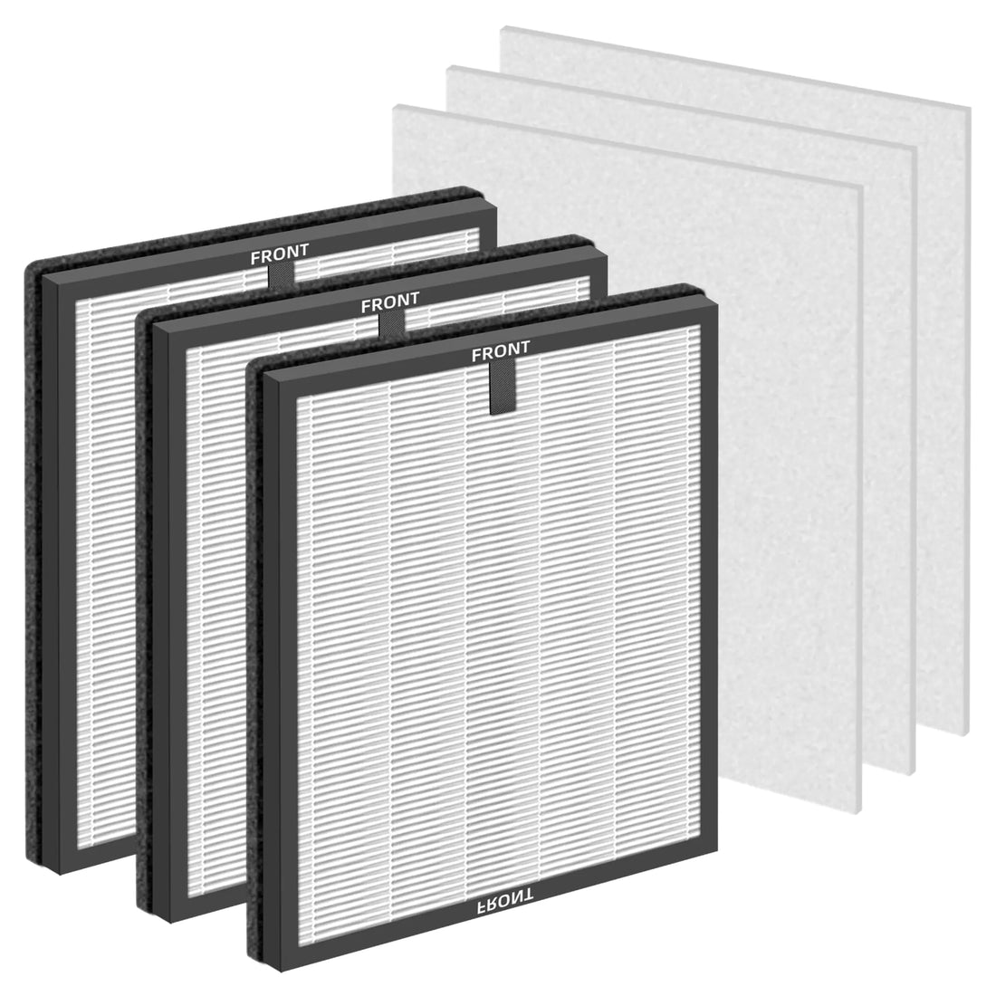 HY4866 True HEPA Replacement Filter for MORENTO Air Purifier and YIOU M1 Air Cleaner Purifier3-in-1 H13 True HEPA High-Efficiency Activated Carbon Filter3 Pack