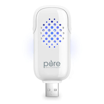 Pure Enrichment PureSpa USB Personal Aroma Diffuser - Portable BPA-Free Essential Oil Diffuser with 3 Aromatherapy Refill Pads - Ideal for Car Computer and Travel